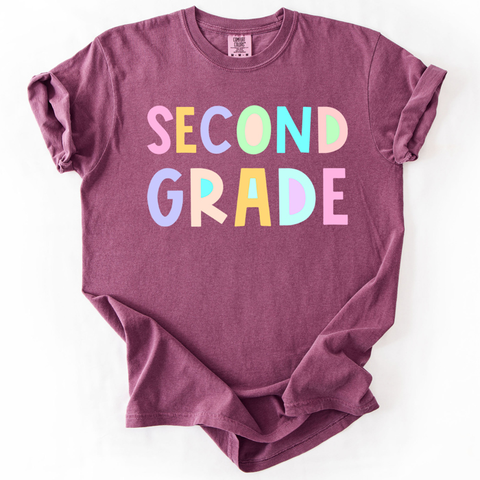 Back To School, Pastel, First Day, Teacher, Grades, Students Comfort Colors T-Shirt
