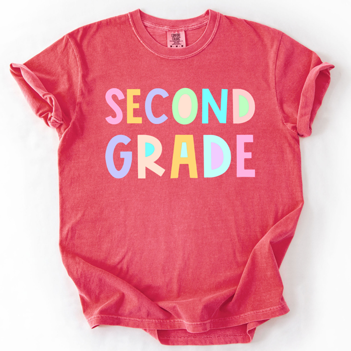 Back To School, Pastel, First Day, Teacher, Grades, Students Comfort Colors T-Shirt