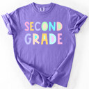 Back To School Kids, Pastel, First Day, Teacher, Grades, Students, Colorful Comfort Colors T-Shirt