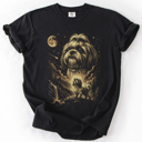  The Moon And Stars Dog Breeds Tarot Skeleton Dog Mom With Roses Under Starlit Sky Comfort Colors Tee