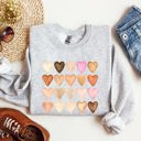 Large Ash Light Gray Skin Tone Hearts Multicultural Valentines Day Inclusive Love For Every Skin Tone Sweatshirt