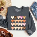 Medium Dark Gray Heather Skin Tone Hearts Multicultural Valentines Day Inclusive Love For Every Skin Tone Sweatshirt