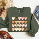 XXL Military Green Skin Tone Hearts Multicultural Valentines Day Inclusive Love For Every Skin Tone Sweatshirt
