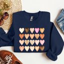 XL Navy Skin Tone Hearts Multicultural Valentines Day Inclusive Love For Every Skin Tone Sweatshirt