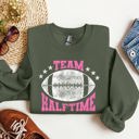 Large Military Green Team Halftime Football Sports Fans Both Teams Game Day Pride And Rivalry Sweatshirt