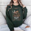 XL Forest Green The Lovers Tarot Moon Skeletons Mystical Magic Valentine's Day Limited Edition Sweatshirt