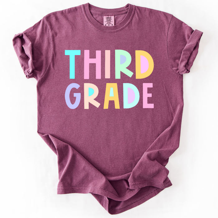 Back To School, Pastel, First Day, Teacher, Grades, Students Comfort Colors T-Shirt