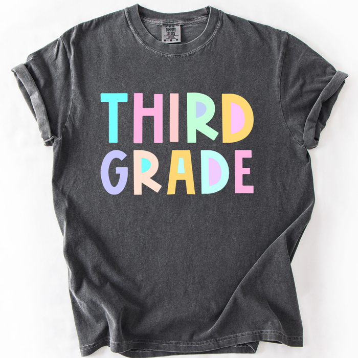 Back To School, Pastel, First Day, Teacher, Grades, Students Comfort Colors T-Shirt