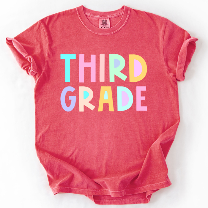 Back To School, Pastel, First Day, Teacher, Grades, Students Comfort Colors T-Shirt