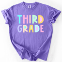  Back To School Kids, Pastel, First Day, Teacher, Grades, Students, Colorful Comfort Colors T-Shirt