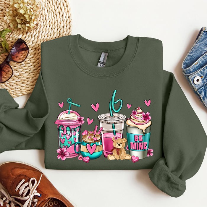 Valentine's Coffee Lover Cozy Valentine's Day Edition Premium Fleece Comfort Fit Sweatshirt