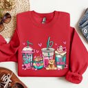 Small Red Valentine's Coffee Lover Cozy Valentine's Day Edition Premium Fleece Comfort Fit Sweatshirt