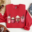 XXXL Red Valentine's Coffee And Drinks Cozy Edition For Coffee Lovers Forever Graphic Sweatshirt