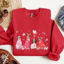 XL Red Valentine Ghost Dogs Whimsical Pet Portrait Design For Dog Lovers Everywhere Sweatshirt