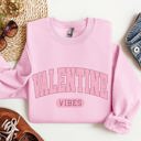 XL Light Pink Valentine Vibes Collegiate College University Campus Romance Deluxe Edition Sweatshirt