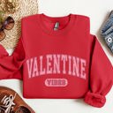 XL Red Valentine Vibes Collegiate College University Campus Romance Deluxe Edition Sweatshirt
