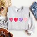 XXL Ash Light Gray Watercolor Lollipops Candy Sweets Suckers Valentine's Day Limited Edition Sweatshirt