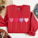 XXXL Red Watercolor Lollipops Candy Sweets Suckers Valentine's Day Limited Edition Sweatshirt