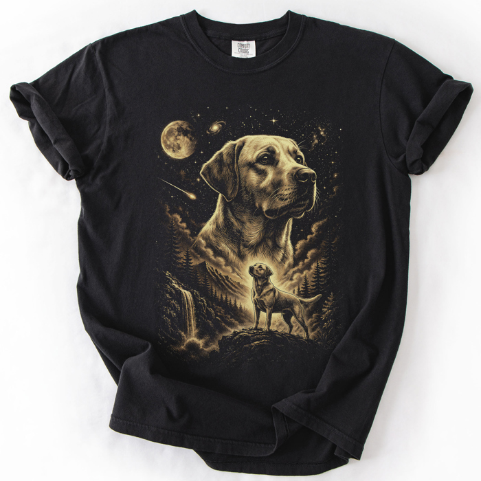 The Moon And Stars Dog Breeds Tarot Skeleton Dog Mom With Roses Under Starlit Sky Comfort Colors Tee