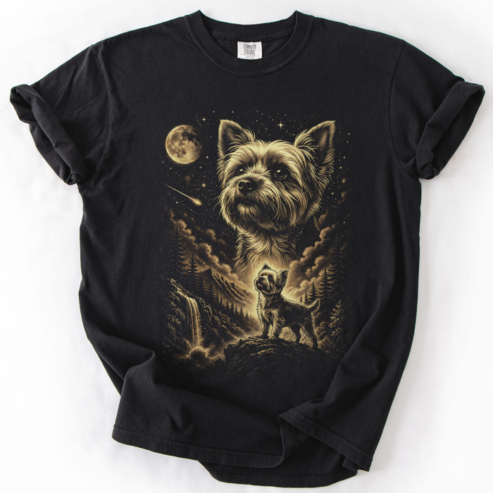 The Moon And Stars Dog Breeds Tarot Skeleton Dog Mom With Roses Under Starlit Sky Comfort Colors Tee