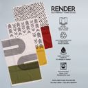  Colorblock Dish Towel Trio - 3pk - 16''x24''