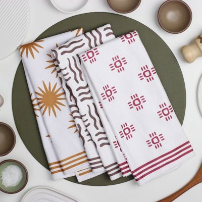 Curves and Swerves Dish Towel Trio - 3pk - 16''x24''