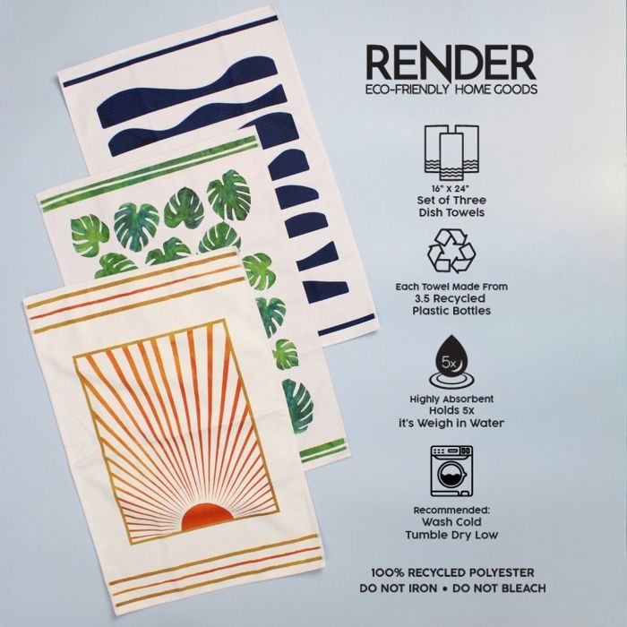 Elemental Dish Towel Trio - 3pk - 16''x24''