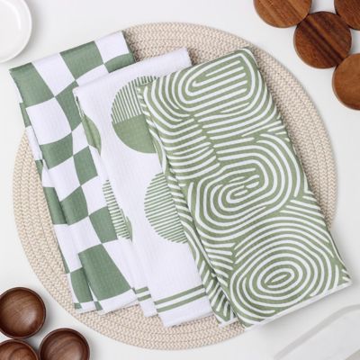 Matcha Green Dish Towel Trio - 3pk - 16''x24''