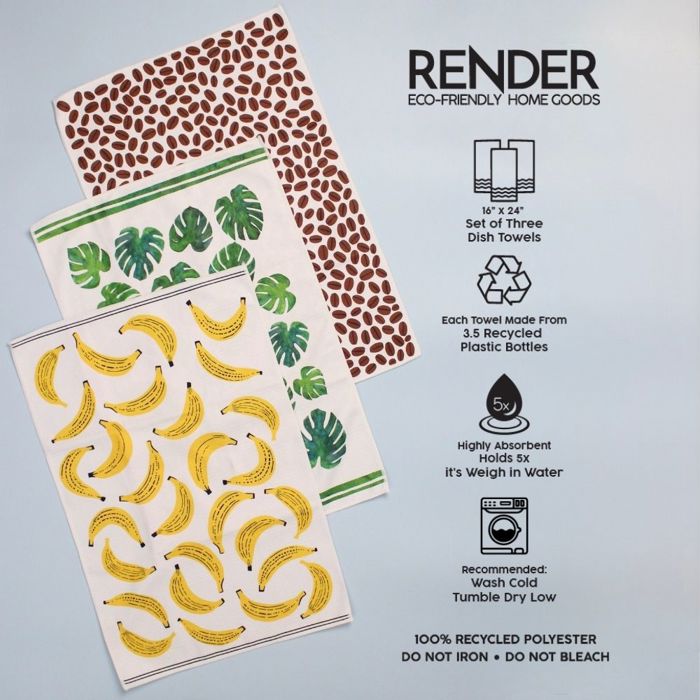 Tropical Tika Dish Towel Trio - 3pk - 16''x24''
