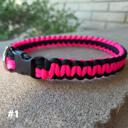  Handmade Paracord Dog Collars High-Visibility Colors 