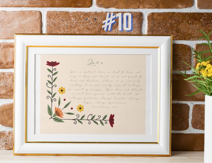 Love & Marriage Foliage Art Prints - Bible Verses