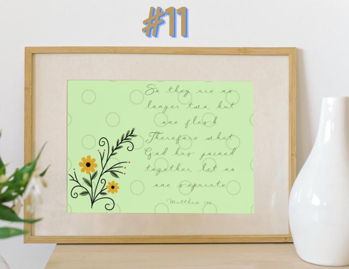 Love & Marriage Foliage Art Prints - Bible Verses