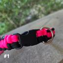  Handmade Paracord Dog Collars High-Visibility Colors 