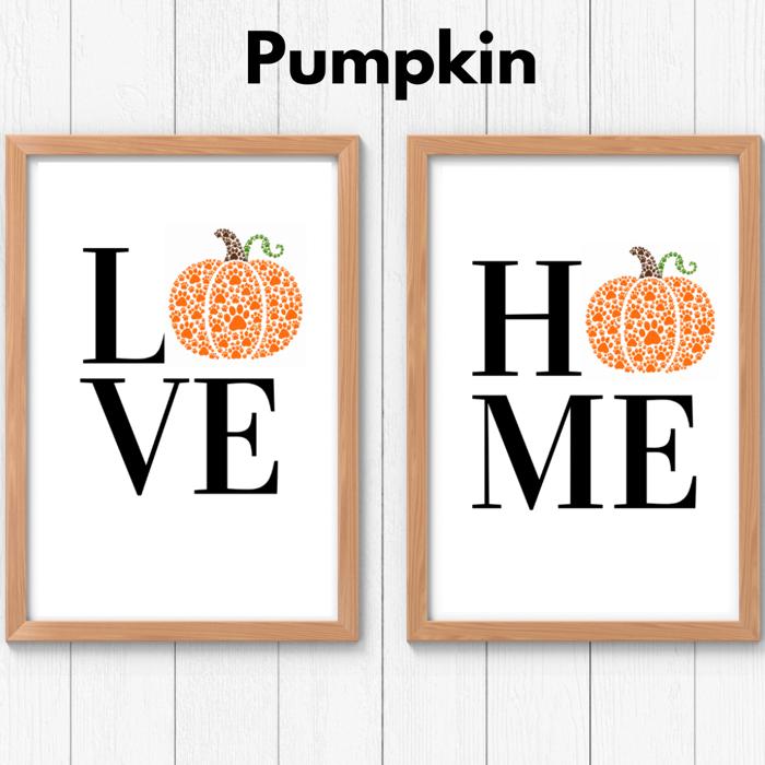 Seasonal HOME & LOVE Paw Print Collection | Pet Lover Wall Art Prints