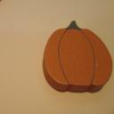 Pumpkin Refrigerator Magnets - Handmade - Set of 6 Chunky Wood Shapes