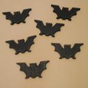 Bat Refrigerator Magnets - Handmade - Set of 6 Chunky Wood Shapes