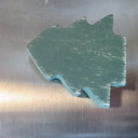 Christmas Trees Refrigerator Magnets - Handmade - Set of 6 Chunky Wood Shapes