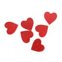 Hearts Refrigerator Magnets - Handmade - Set of 6 Chunky Wood Shapes