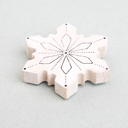 Snowflake Refrigerator Magnets - Handmade - Set of 6 Chunky Wood Shapes