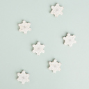 Snowflake Refrigerator Magnets - Handmade - Set of 6 Chunky Wood Shapes