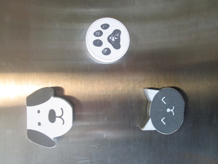 Refrigerator Magnets - Handmade - Set of 6 Chunky Wood Shapes