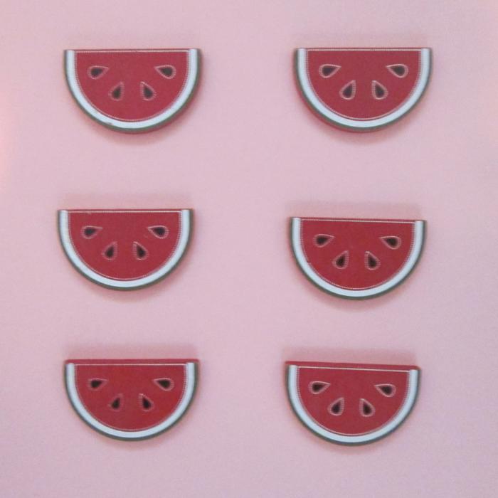 Refrigerator Magnets - Handmade - Set of 6 Chunky Wood Shapes
