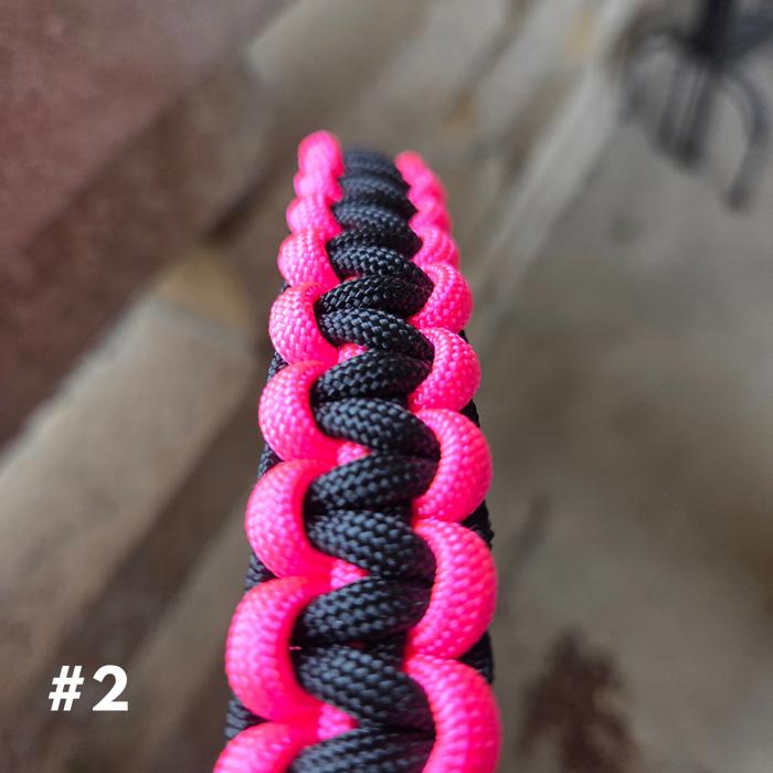 Handmade Paracord Dog Collars High-Visibility Colors 