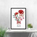  Family Flower Bouquet Custom Art Print
