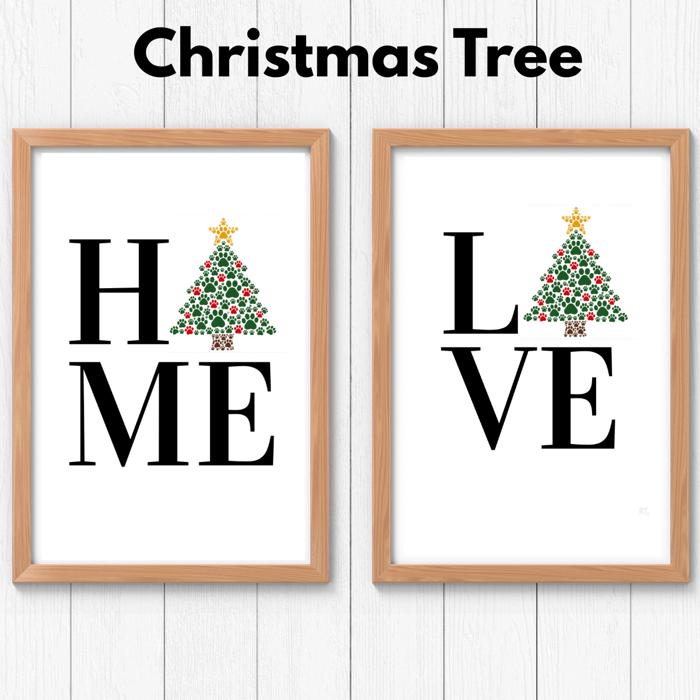 Seasonal HOME & LOVE Paw Print Collection | Pet Lover Wall Art Prints