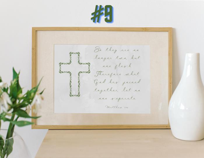 Love & Marriage Foliage Art Prints - Bible Verses