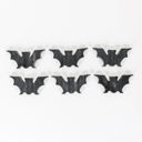 Bat Refrigerator Magnets - Handmade - Set of 6 Chunky Wood Shapes