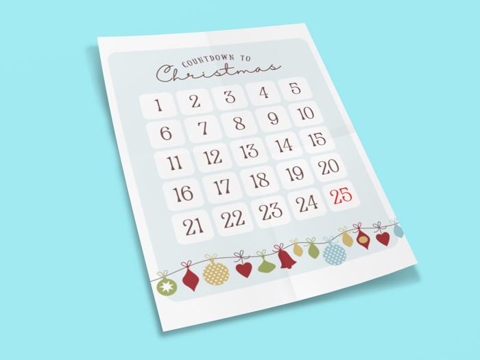 Christmas Countdown Handmade Advent Calendar Prints