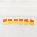 Candy Corn Refrigerator Magnets - Handmade - Set of 6 Chunky Wood Shapes