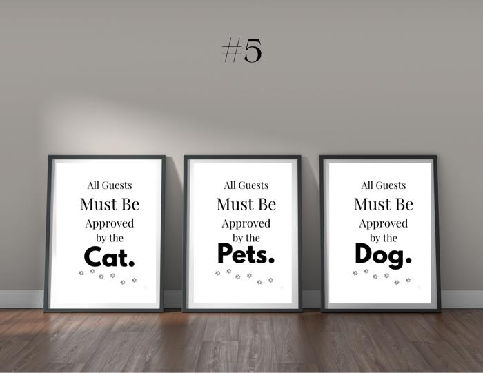 Home Is Better with Pets Typography Art Prints